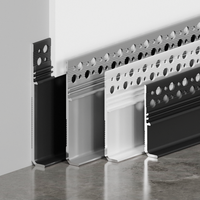 Plinthe Moderne Sans Rainure en Alliage d'Aluminium, Plinthe de Sol Personnalisée pour une Installation Murale Sans Joint