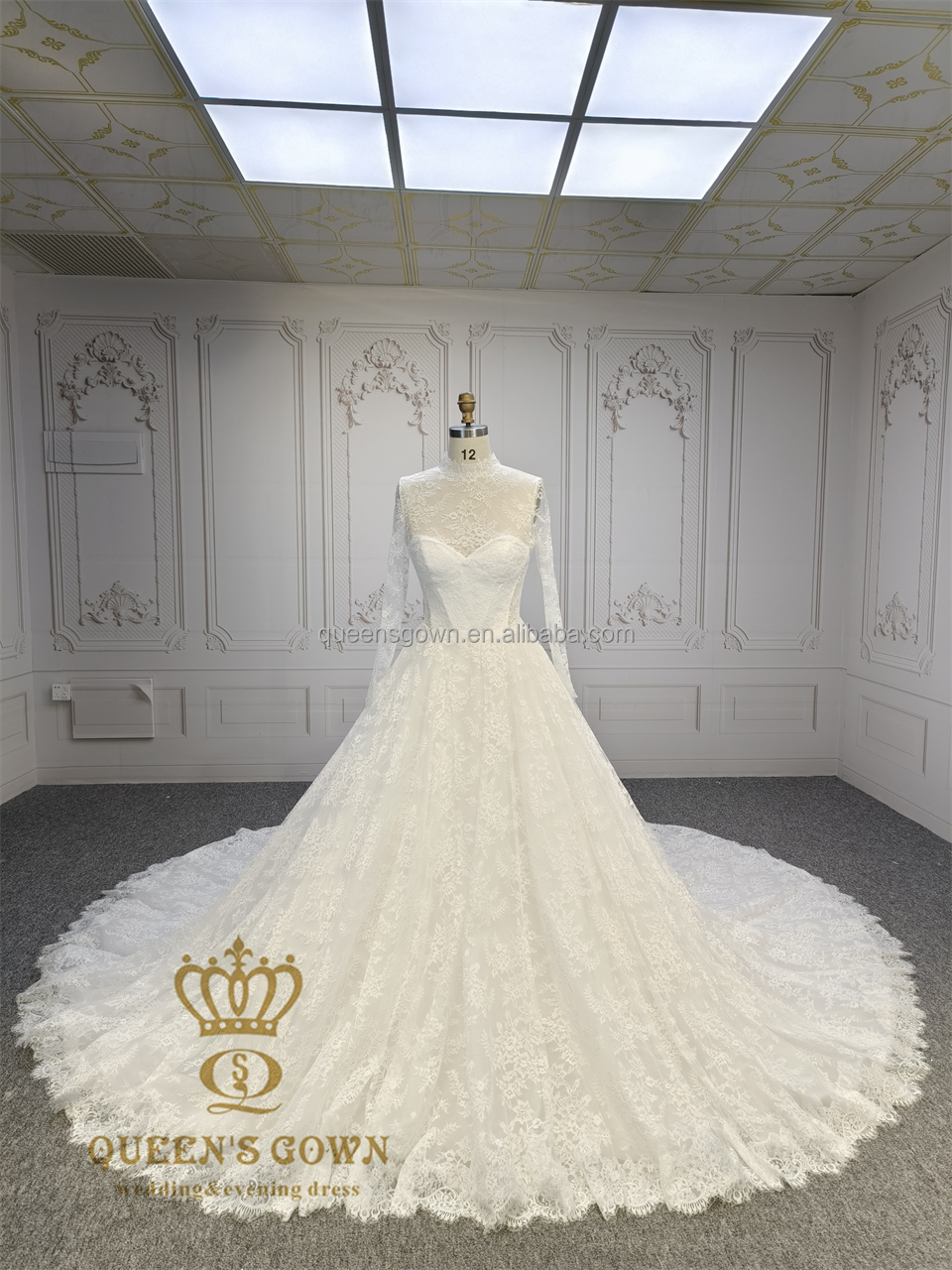 strapless open back dress Modern Long Sleeve A-Line Backless Satin Wedding Dress