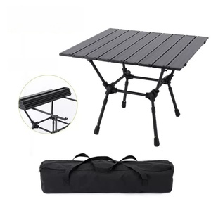 New Black Metal Aluminum Portable Outdoor Furniture Foldable <b>Tables</b> Chairs for Picnic for Camping and Hiking 017 Outdoor Picnic - Product Image 3