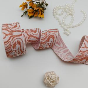 Cinta Elástica de Nailon Brillante de Alta Calidad para Sujetador, Banda Transpirable Tejida para Mujer, con Logotipo Personalizado - Product Image 1