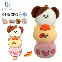 Uyeah OEM/ODM Persoonlijk Ontwerp Korte Pluche Sleutelhanger Aangepaste Pluche Dierenkop Serie Koreaanse Stijl Huisdier Pluche Speelgoed Sleutelhanger