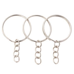 Stainless Steel Keychain 25mm Round Flat <b>Ring</b> <b>Key</b> <b>Ring</b> Chain DIY Jewelry <b>Accessories</b> Fashion Style - Product Image 2