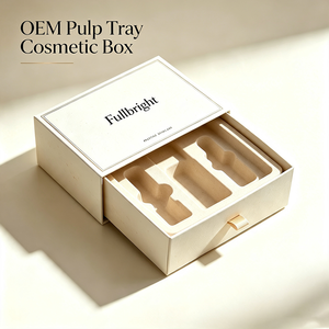 OEM Custom Luxury Drawer Cosmetic <b>Box</b> with Molded Pulp Tray - Printed Logo Sustainable Rigid Packaging for <b>Makeup</b> Gift Wholesale - Product Image 1