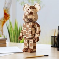 Bloques de Construcción Yugao Violent Bear, Escala 1:8, Plástico ABS, 40 Piezas, Modelo de Partículas Pequeñas, Juguete Educativo, Regalo de Animales para Armar