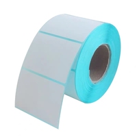 Rouleau d'étiquettes adhésives en papier thermique 57*40mm, étanche, blanc, personnalisable pour les caisses de supermarché