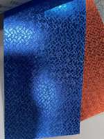 Papel Metálico con Textura de Rejilla Larga, Papel Artesanal en Relieve para Embalaje, Papelería y Proyectos de Bricolaje
