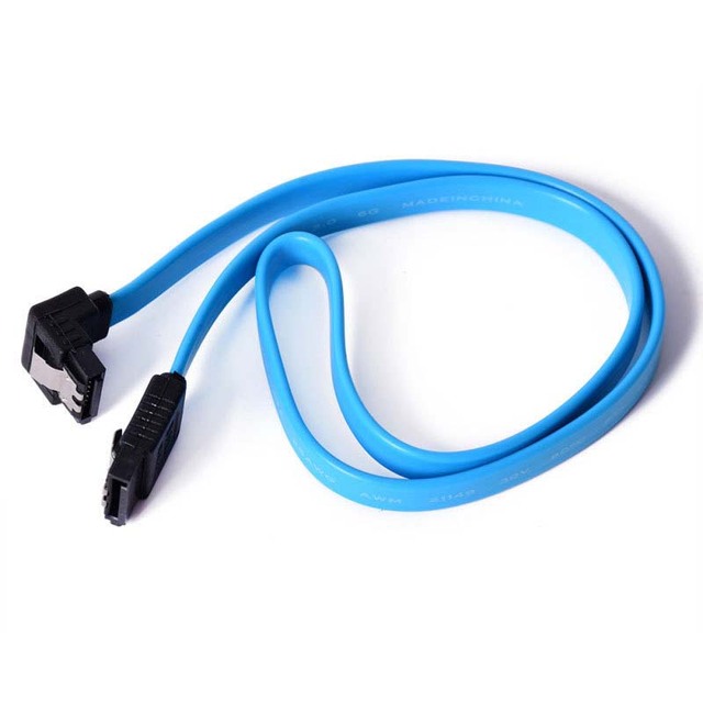 Cantell 90 Degree Right Angle Sata Cable with Locking Latch SATA 3.0 Female to Female Data Cable Sata 3.0 6gb/s SSD Hard Drive