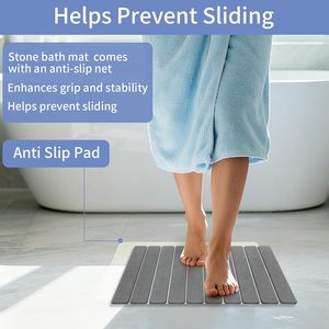 Tappetino da <span class=keywords><strong>bagno</strong></span> in pietra <span class=keywords><strong>grande</strong></span> grigio scuro pieghevole Non antiscivolo <span class=keywords><strong>tappeto</strong></span> eco-friendly resistente Super assorbente da <span class=keywords><strong>bagno</strong></span> ad asciugatura rapida <span class=keywords><strong>tappeto</strong></span> da pavimento - Product Image 4