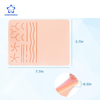 Almohadilla de Sutura Multifuncional DIY, Almohadilla de Práctica de Sutura de Doble Propósito, Set de Piel de Silicona Realista de Tres Capas