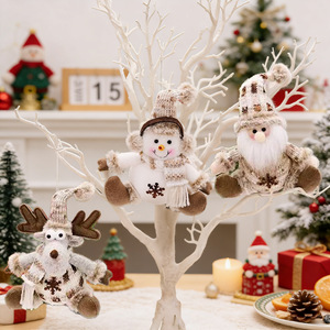 Bambola di Peluche Natalizia, Ornamenti a Forma di Renna, Pupazzo di Neve, Gnomo, Decorazioni Natalizie Lavorate a Maglia per Tavolo, Casa, Festa, Scrivania, Regalo - Product Image 5