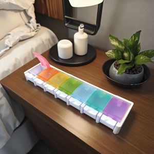 New Arrival Weekly Box Plastic Pp <b>7</b> Compartment Pill Holder for Vitamins, <b>Tablets</b> & Supplements - Product Image 2