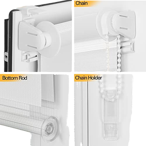 Persianas Zebra, persianas enrollables verticales eléctricas <span class=keywords><strong>de</strong></span> alta calidad, Material <span class=keywords><strong>de</strong></span> tela, instalación integrada, <span class=keywords><strong>ventanas</strong></span> francesas, uso <span class=keywords><strong>de</strong></span> habitación opaca - Product Image 2
