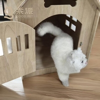 Chenil pour chat fait à la main de qualité supérieure utilisation intérieure et extérieure maison pour chat petite maison pour chat en bois