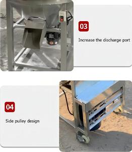 Mélangeur d'aliments pour animaux de ferme et volailles, machine <span class=keywords><strong>à</strong></span> haute productivité, cuve en acier inoxydable, capacité de 50 <span class=keywords><strong>à</strong></span> 200 kg/lot - Product Image 2