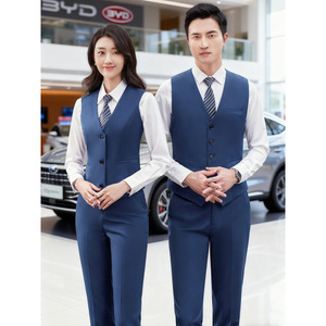 Byd Dynasty Network Work Uniform Suit Set For Men And Women Fog Blue Business Wear Fall 2025 KL8898A - Product Image 3