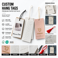 Étiquettes de vêtements personnalisées de luxe, gaufrage 3D, dorure à chaud, étiquettes de vêtements avec logo de marque personnalisé, fournisseur en gros