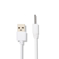 Câble de charge tressé blanc 1m en micro PVC TPE du fabricant, convertisseur d'alimentation DC2006, accessoires connecteur USB 5V DC3.5mm