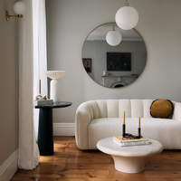 Canapé moderne moderne inclinable confortable et inclinable Canapé moderne en tissu à boucle Canapé blanc