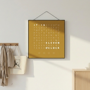 Orologio da Parete Minimalista con Parole in Inglese Cheetie, Display Moderno dell'Ora per Arredamento Casa e Ufficio, Senza Necessità di Cornice - Product Image 4