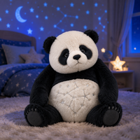 Panda en peluche personnalisé avec constellation étoilée sur le ventre, peluche douce pour cadeau de crèche