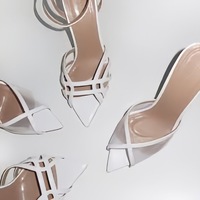 Chaussures d'été légères et élégantes pour femme, talons aiguilles pointus respirants et résistants pour mariage et extérieur, 12 cm
