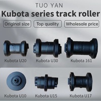 Venta caliente mini excavadora parte Kubota U10 U15 U17 rueda de empuje mini excavadora partes Kubota20 KX101 rodillo de pista