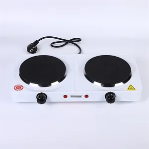 Dual burner solid electric hot plate cooker portable dual double cooking mini electric stove hot plate stove