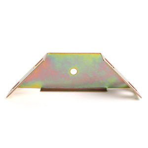 Soporte de esquina de tres lados chapado en color, conector fijo de acero para accesorios de ferretería de muebles de cama - Product Image 1