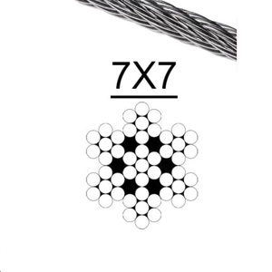 EKOO 1/8 Inch Easy-to-Install Stainless Steel <strong>Cable</strong> 7*7 Strand Construction Wire Rope for Deck <strong>Cable</strong> Railing System - Product Image 4
