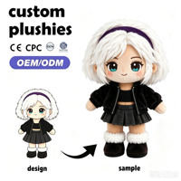 Peluche personnalisée d'artiste hip-hop, poupée à cheveux tressés, bijoux, certifiée CE CPC, cadeau de collection pour fans de musique