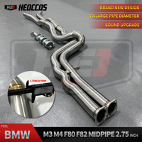 Système d'échappement intermédiaire haute performance en acier inoxydable 304 pour BMW M3 M4 F80/F82/F83 - Épaisseur 1,5 mm