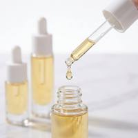 Botol Kaca Pipet Tetes Silinder Bening/Buram 15 ml untuk Minyak Atsiri, Botol Kaca Serum Cairan Perawatan Kulit 5ml 10ml 0.5oz