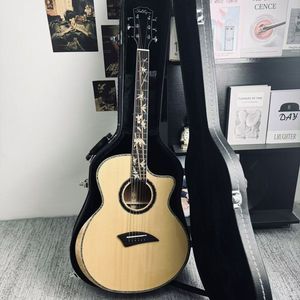 Violão Acústico Cutaway Artesanal de <span class=keywords><strong>40</strong></span> Polegadas de Alta Qualidade em Madeira Maciça com Acabamento em Sapele e Braço em Mogno - Product Image 1