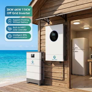 ระบบไฮบริดโซลาร์เซลล์แบบออฟกริด 3KW/6KW/11KW พร้อมตัวควบคุม MPPT ในตัว สำหรับระบบพลังงานแสงอาทิตย์ บ้านพักอาศัย วิลล่า ฟาร์ม 6KW 1.แบตเตอรี่ลิเธียม Au - Product Image 4
