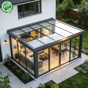 Fabricante de Foshan, Moderna Terraza Acristalada con Estructura de Aluminio y Techo Plano, Vidrio de Baja Emisividad - Product Image 6