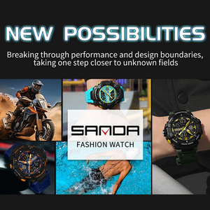 Montre-bracelet numérique pour homme SANDA 6226 Cool avec cadran 3D, multifonctionnelle, étanche, pour les sports de plein air, pour adolescents - Product Image 2