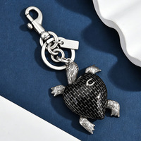 Article tendance : Porte-clés vintage à motif écossais en forme de tortue |   Accessoire de sac en forme de tortue