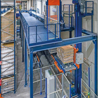 Boîte de convoyeurs à rouleaux de tri vertical Palette robuste Ascenseur continu Système de rayonnage de stockage automatisé en entrepôt