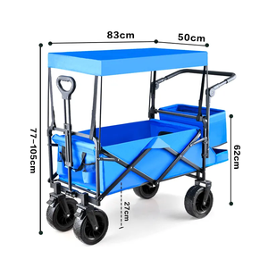 Vente en gros de chariots pliants portables multifonctionnels de grande capacité Plate-forme OEM pour le rangement du <span class=keywords><strong>jardin</strong></span>, du pique-nique et du camping en plein air - Product Image 4