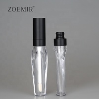 Tube de brillant à lèvres de 8 ml avec pinceau, conteneur vide pour teinte à lèvres, tube transparent en cristal pour rouge à lèvres liquide, fabricant de tubes en plastique pour brillant à lèvres