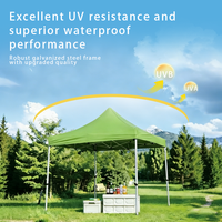 Tente pliante personnalisée en toile Oxford imperméable avec cadre en alliage d'aluminium, résistante aux UV quatre saisons, pour promotion commerciale et événements.