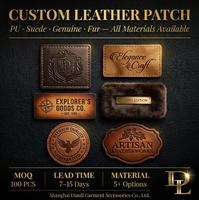 Écusson en cuir véritable personnalisable avec logo gaufré, étiquette en cuir pour chapeau, vêtements, jeans
