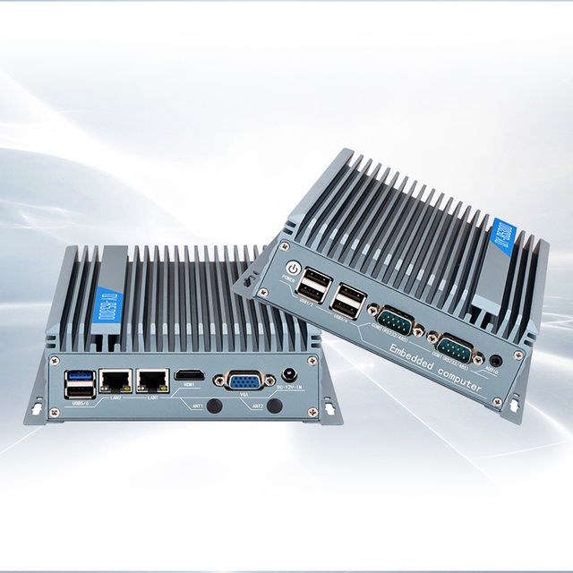 Industrial Mini PC Intel J1900/J4125/J6412 Fanless Microcomputer Dual Network DDR3 RAM SSD Hard Drive Various Plug Types