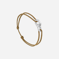 Bracelet en corde tressée avec breloque cercle entrelacé en acier inoxydable, couleur personnalisable, réglable, minimaliste, pour homme