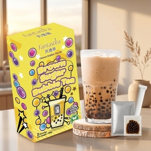 <b>Bubble</b> Tea <b>Boba</b> Instant Kit 150g Box Easy to Use 100% Vegan Brown Sugar Flavor - Product Image 1
