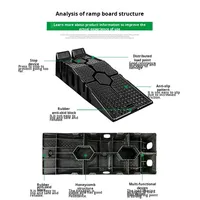 KARLION KW-ST1008 Noir OLIVER Support de réparation automobile antidérapant en plastique, rampe de réparation, planche inclinée, marche pour vidange d'huile