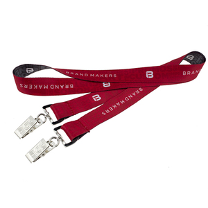 High Quality Custom Polyester Promotional Lanyards with Embroidered Logo Neck Strap