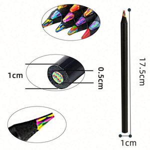 Lápices de Colores Jumbo de Madera con Diseño de Arcoíris, Multicolores para Niños, Marca USA Mairun, para Uso Escolar y Artístico - Product Image 5