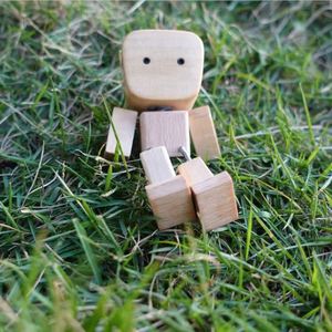 Wholesale Factory Modern Solid Wood Shaking Leg Robot <b>Car</b> <b>Ornament</b> Wooden Doll Decoration - Product Image 2