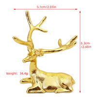 Vente en gros 3D Cerf Boule de Cristal Titulaire Or Argent Cristal Sphère Stand Boule Rack Bureau Décoration Souvenir Cadeau